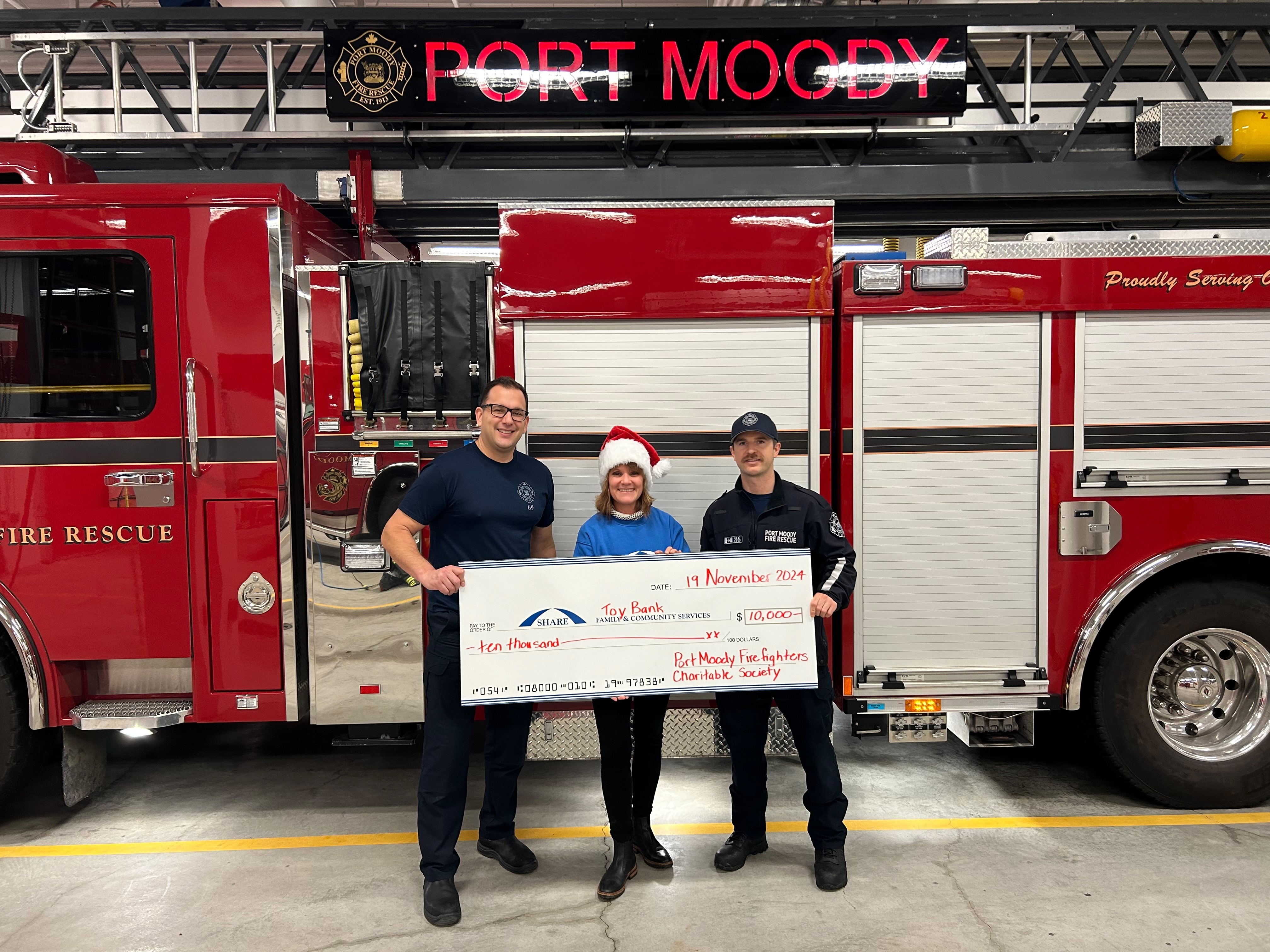 In the News! SHARE toy drive starts with $10K from Port Moody firefighters