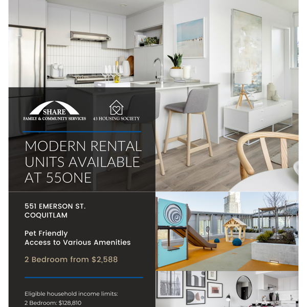 Units Available at 55One Emerson in Coquitlam